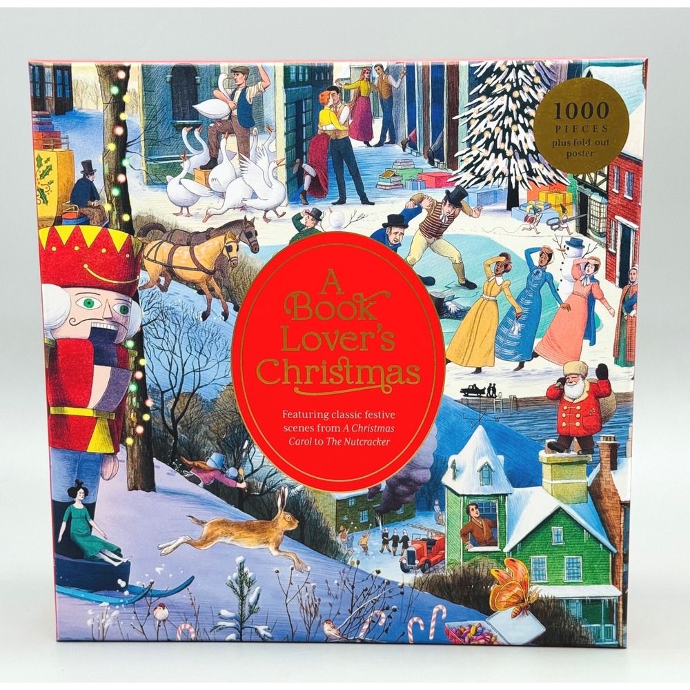 Laurence King A Book Lovers Christmas Jigsaw Puzzle 1000 Pieces Festive Scenes